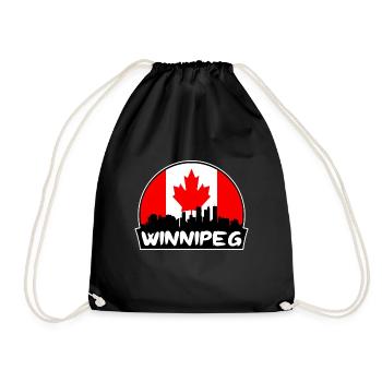 Winnipeg Canada Flag Skyline Silhouette Travel - Sac de sport léger - noir - Devant