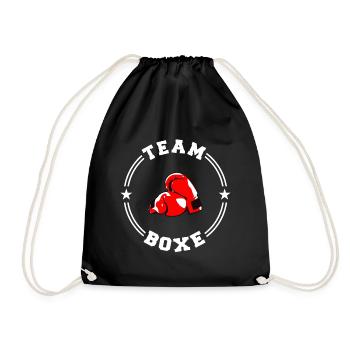 TEAM BOXE College Runde W - Turnbeutel - Schwarz - Vorne