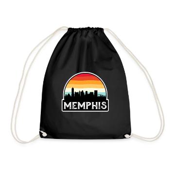 Memphis Tennessee États-Unis drapeau Skyline voyage souvenir - Sac de sport léger - noir - Devant