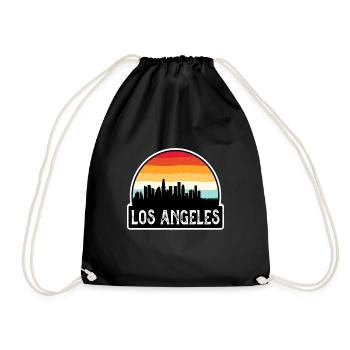 Los Angeles Californie États-Unis Drapeau Skyline Voyage Sou - Sac de sport léger - noir - Devant