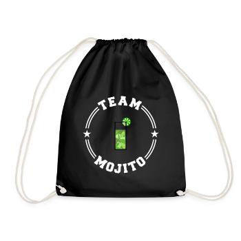 TEAM MOJITO College Round W - Drawstring Bag - black - Front