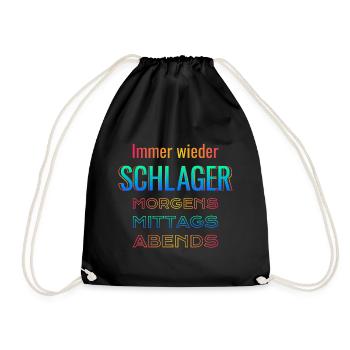 Again and again Schlager - Drawstring Bag - black - Front