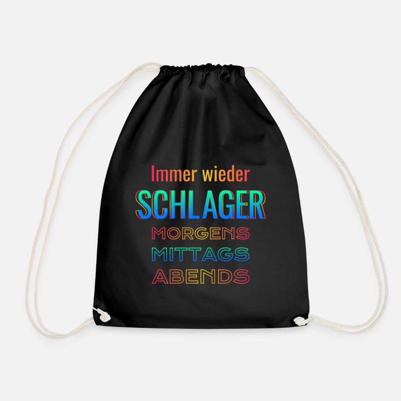 Again and again Schlager - Drawstring Bag - black