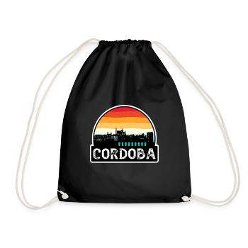 Cordoba Espagne Flag Skyline Souvenir de voyage - Sac de sport léger - noir - Devant