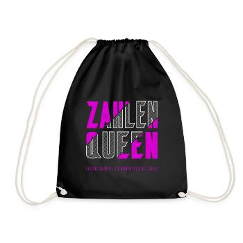 Zahlen Queen - Turnbeutel - Schwarz - Vorne