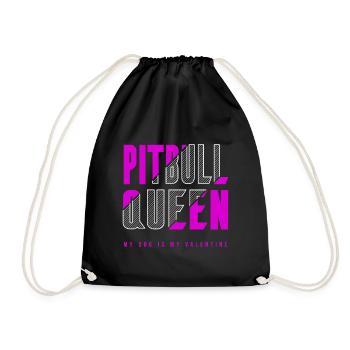 Pitbull Königin - Turnbeutel - Schwarz - Vorne