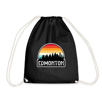 Edmonton Canada Flag Skyline Souvenir de voyage - Sac de sport léger - noir - Devant