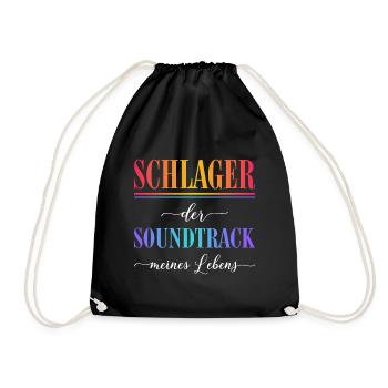 Schlager der Soundtrack meines Lebens - Turnbeutel - Schwarz - Vorne