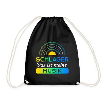 Schlager - Das ist meine Musik - Turnbeutel - Schwarz - Vorne