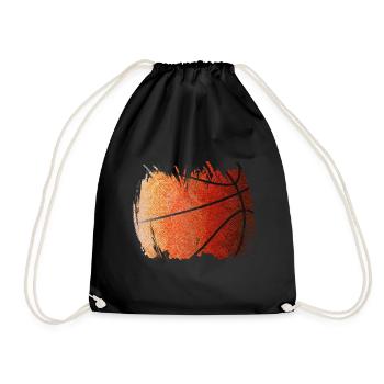 Basketball Basketballer - Turnbeutel - Schwarz - Vorne