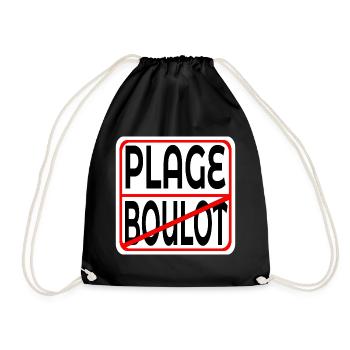 Début des vacances BOULOT PLAGE - Sac de sport léger - noir - Devant