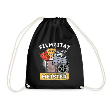 Filmabend Theater Movies Statement Cineast Filme - Turnbeutel - Schwarz - Vorne