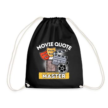 Movie Night TV Night Movies Statement Cinema Movies - Drawstring Bag - black - Front