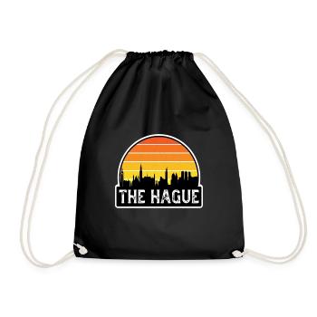 La Haye Drapeau des Pays-Bas Skyline Souvenir de voyage - Sac de sport léger - noir - Devant