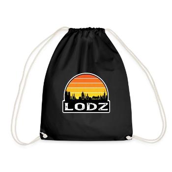 Lodz Pologne Flag Skyline Souvenir de voyage - Sac de sport léger - noir - Devant