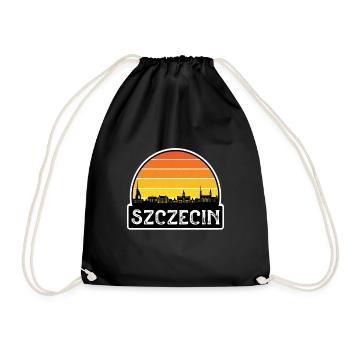 Szczecin Pologne Flag Skyline Souvenir de voyage - Sac de sport léger - noir - Devant