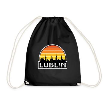 Lublin Pologne Flag Skyline Souvenir de voyage - Sac de sport léger - noir - Devant