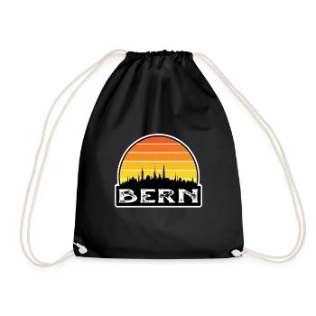 Berne Suisse Flag Skyline Souvenir de voyage - Sac de sport léger - noir - Devant