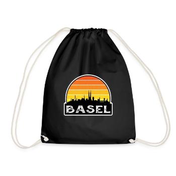 Bâle, Suisse, drapeau Skyline, souvenir de voyage - Sac de sport léger - noir - Devant