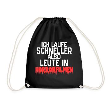 Movies Filme Statement Kinoabend Binge Watching - Turnbeutel - Schwarz - Vorne
