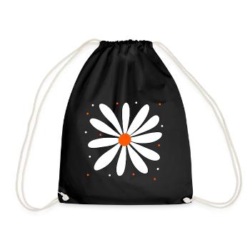 Marguerite Flower Blossom Daisy Floral Floral - Drawstring Bag - black - Front