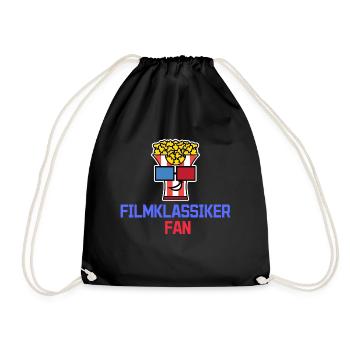 Kino Movies Theater Statement Popcorn Filmabend - Turnbeutel - Schwarz - Vorne