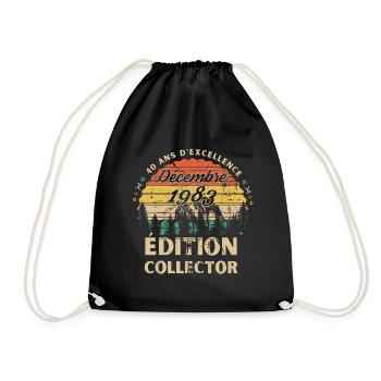Anniversaire 40ans Décembre 1983 édition collector - Sac de sport léger - noir - Devant