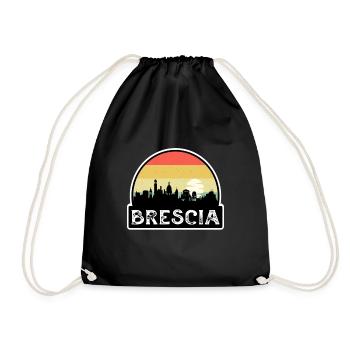Brescia Italie Flag Skyline Souvenir de voyage - Sac de sport léger - noir - Devant