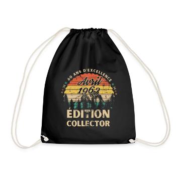 Anniversaire 60 ans Avril 1963 édition collector - Sac de sport léger - noir - Devant