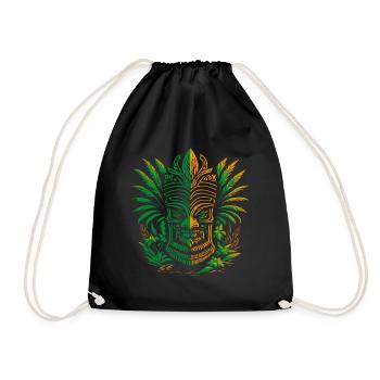 Tiki Mask Hawaii | Aloha Vibes - Drawstring Bag - black - Front