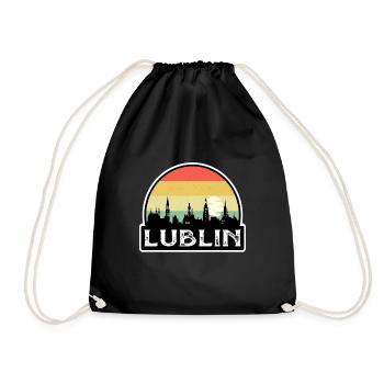Lublin Pologne Flag Skyline Souvenir de voyage - Sac de sport léger - noir - Devant