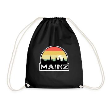 Mayence Allemagne Flag Skyline Souvenir de voyage - Sac de sport léger - noir - Devant