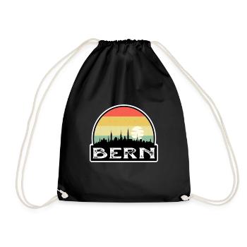 Berne Suisse Flag Skyline Souvenir de voyage - Sac de sport léger - noir - Devant
