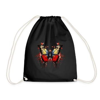 Papillon coloré avec motif d’éclaboussures de sang - Sac de sport léger - noir - Devant
