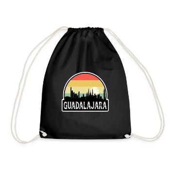 Guadalajara Mexiko Flagge Skyline Reisesouvenir - Turnbeutel - Schwarz - Vorne