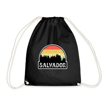 Salvador Brésil Flag Skyline Souvenir de voyage - Sac de sport léger - noir - Devant