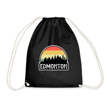 Edmonton Canada Flag Skyline Souvenir de voyage - Sac de sport léger - noir - Devant