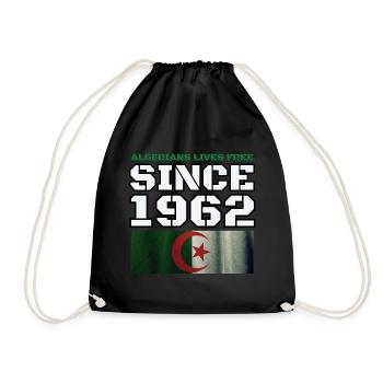 Algerians Lives Free Since 1962 - Drawstring Bag - black - Front