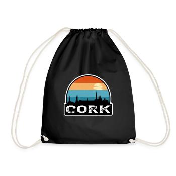 Cork Irlande Flag Skyline Souvenir de voyage - Sac de sport léger - noir - Devant