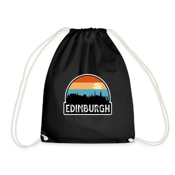 Edimbourg Écosse Flag Skyline Souvenir de voyage - Sac de sport léger - noir - Devant
