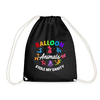 Balloon Twisting Design - Drawstring Bag - black - Front