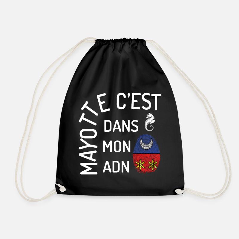 T SHIRT MAYOTTE C'EST DANS MON ADN - Sac de sport léger - noir