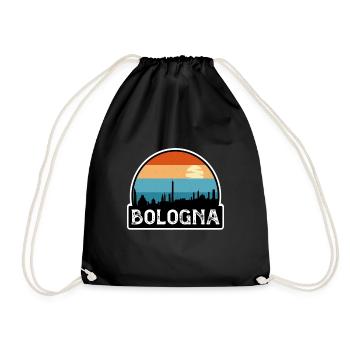 Bologne Italie Flag Skyline Souvenir de voyage - Sac de sport léger - noir - Devant