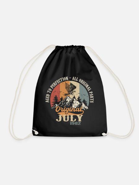 Juli 1982 Geburtstagsgeschenk Juli 1982 Original - Turnbeutel - Schwarz