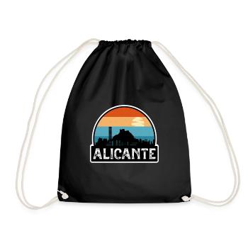 Alicante Espagne Flag Skyline Souvenir de voyage - Sac de sport léger - noir - Devant