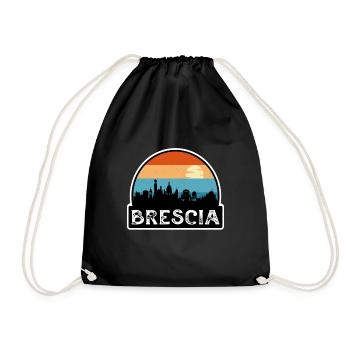 Brescia Italie Flag Skyline Souvenir de voyage - Sac de sport léger - noir - Devant