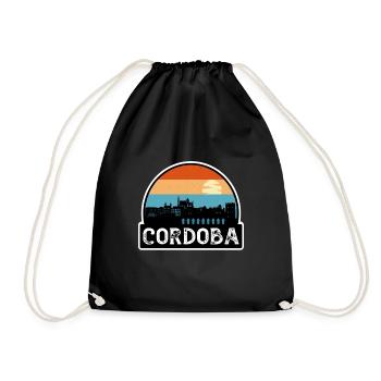 Cordoba Espagne Flag Skyline Souvenir de voyage - Sac de sport léger - noir - Devant