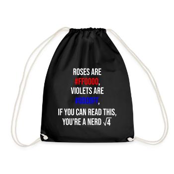 Roses are red, violets are blue - nerd edition - Turnbeutel - Schwarz - Vorne