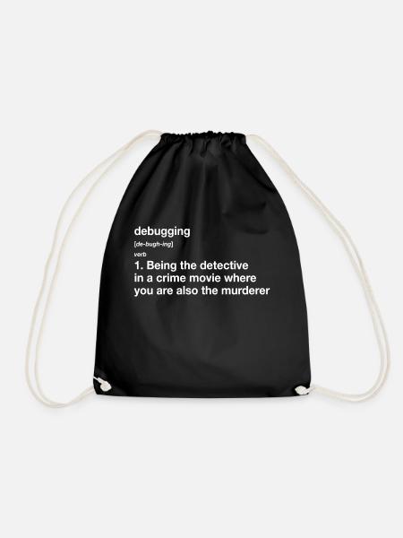 Debugging Definition - Turnbeutel - Schwarz