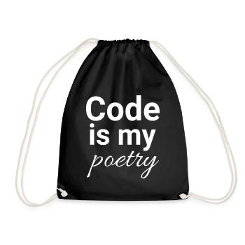 Code is my poetry - Turnbeutel - Schwarz - Vorne
